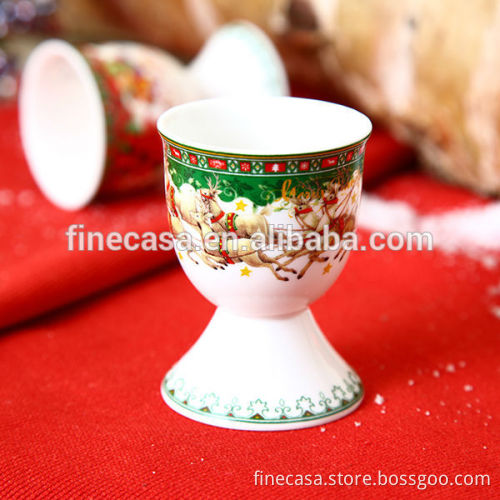 Santa Claus New Bone China Christmas Egg Holder